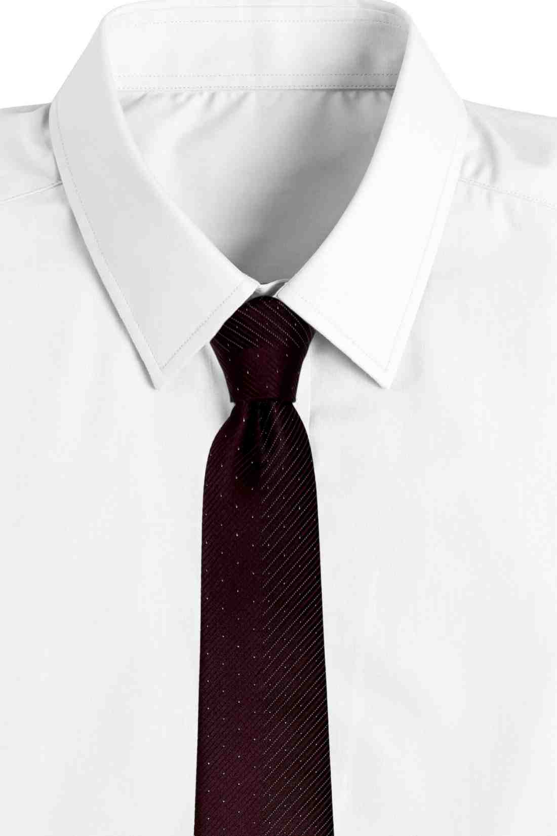Burgundy Geometric Silk Necktie for Men