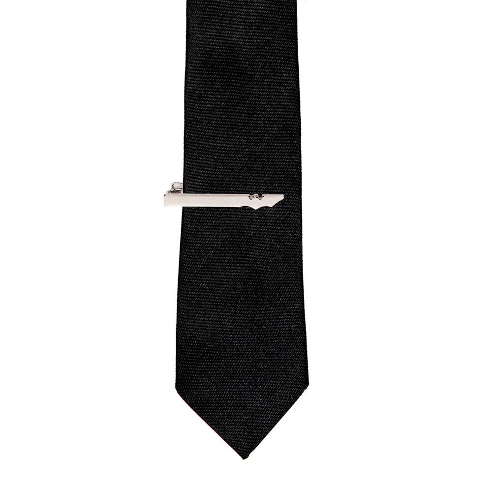 Bat Wing Silver Tie Bar for Men