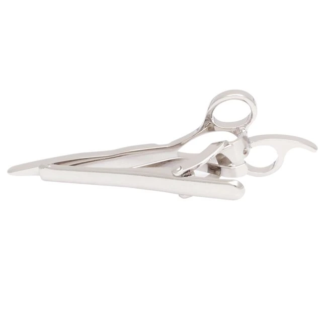 Scissor Silver Tie Bar for Men