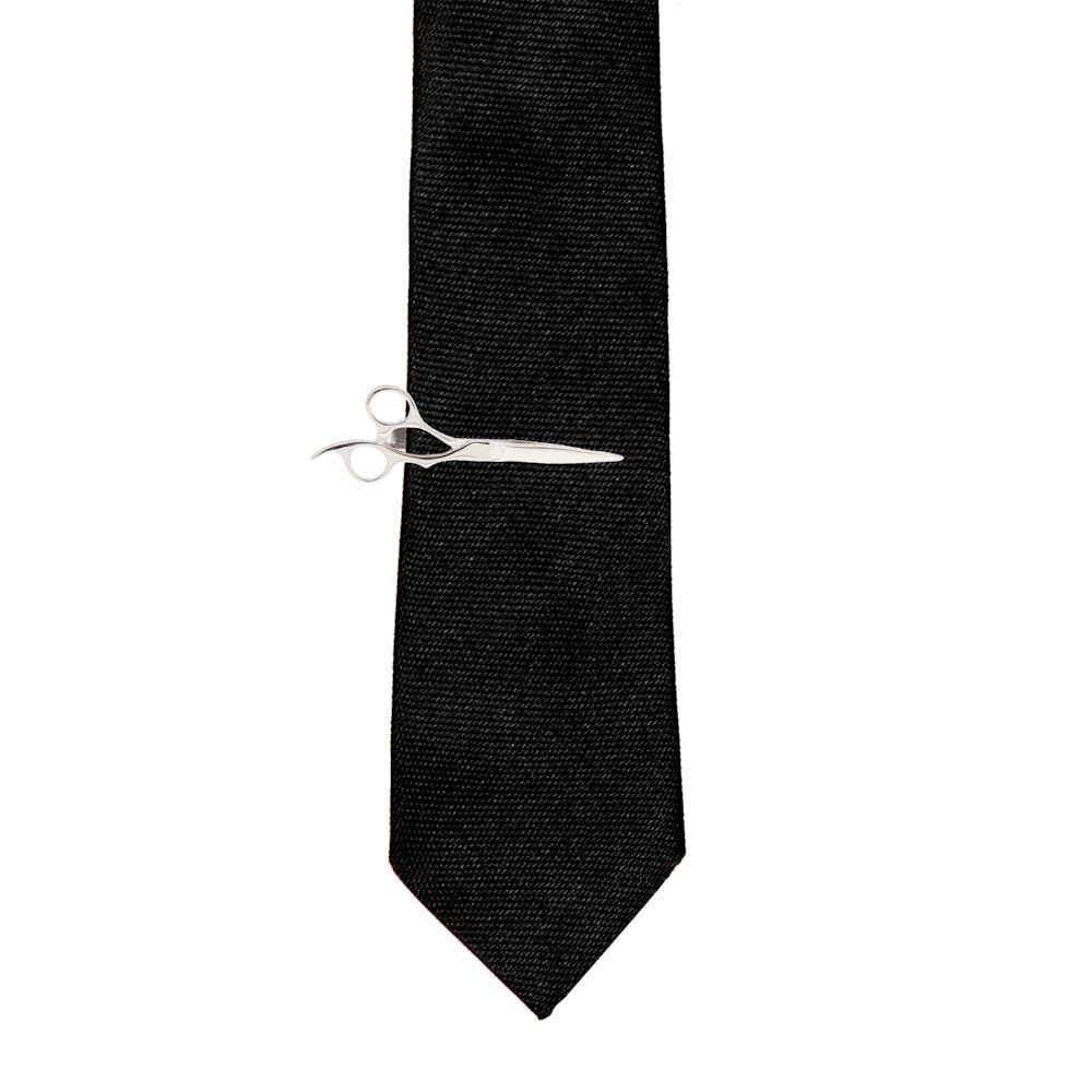 Scissor Silver Tie Bar for Men