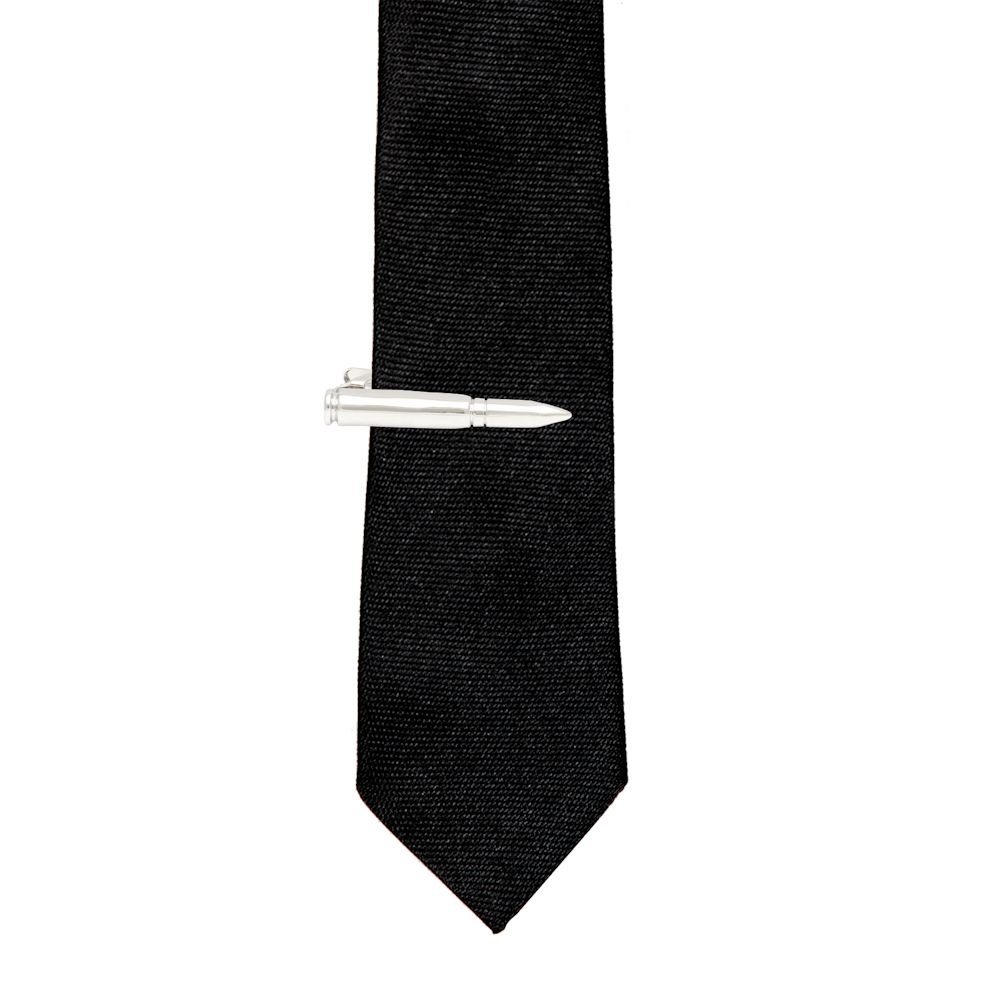 Bullet Silver Tie Bar for Men