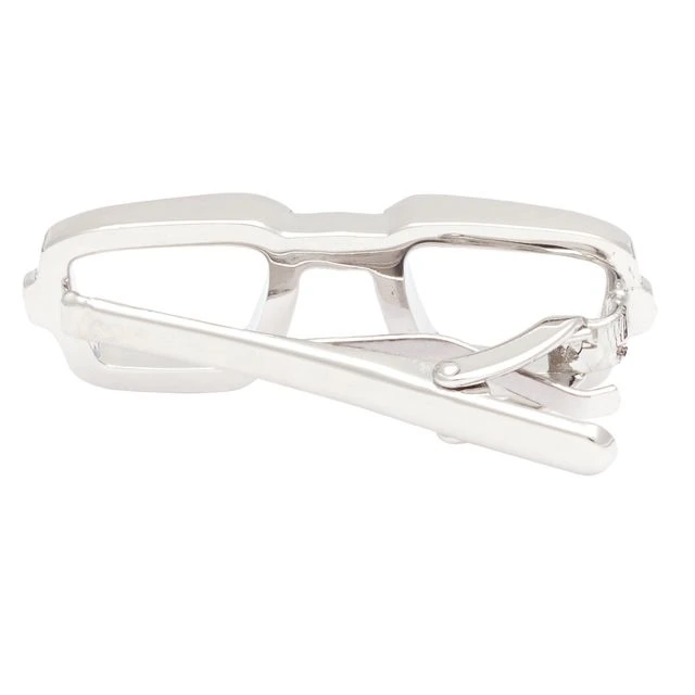 Square Spectable Silver Tie Bar for Men