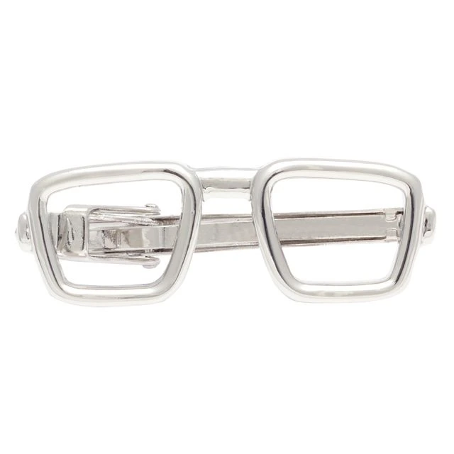 Square Spectable Silver Tie Bar for Men