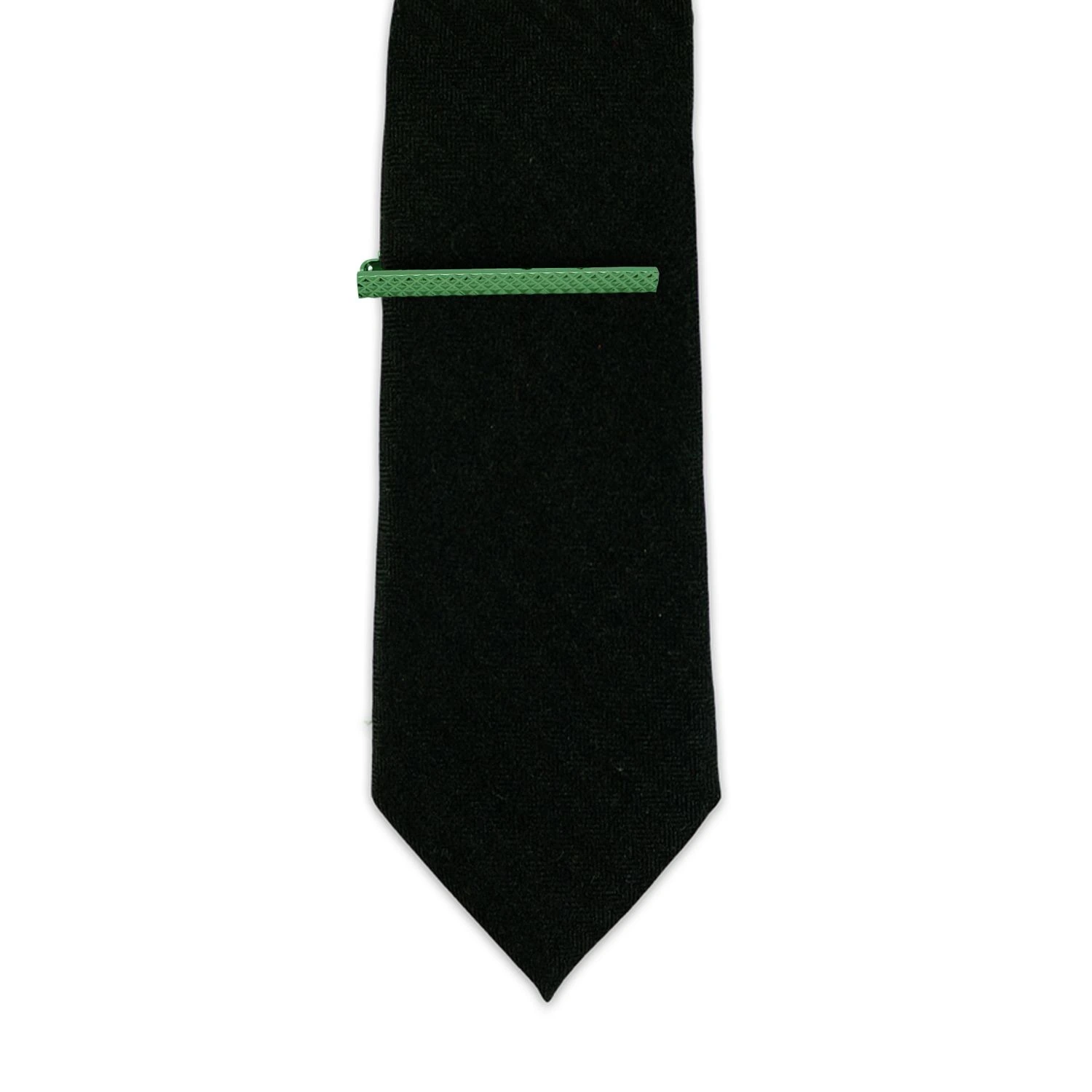 Iguna Metalic Green Tie Bar for Men