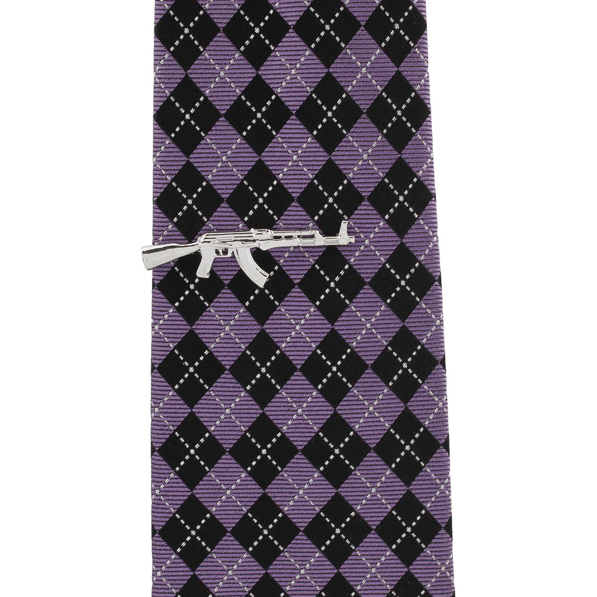 Gun Silver Tie Bar for Men