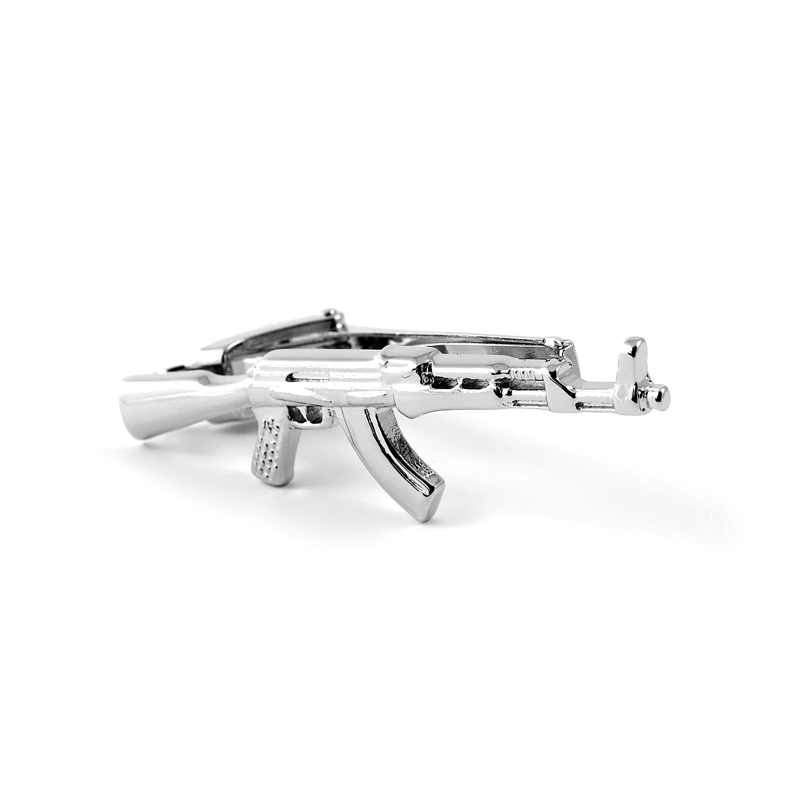 Gun Silver Tie Bar for Men