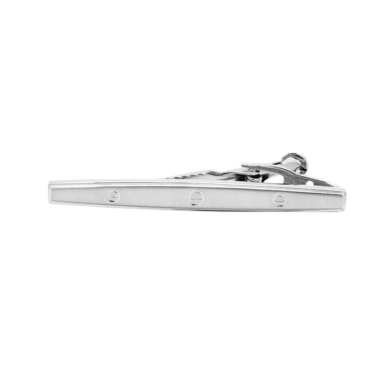 Screw Silver Tie Bar for Men