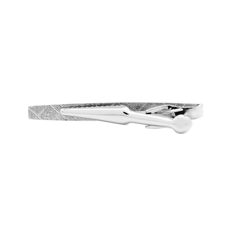 Screw Silver Tie Bar for Men