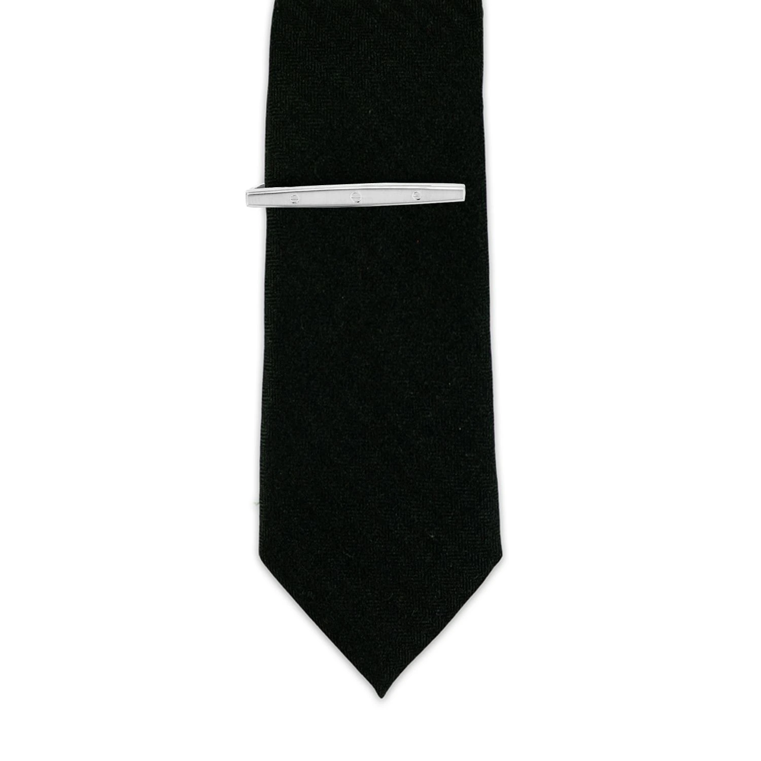 Screw Silver Tie Bar for Men