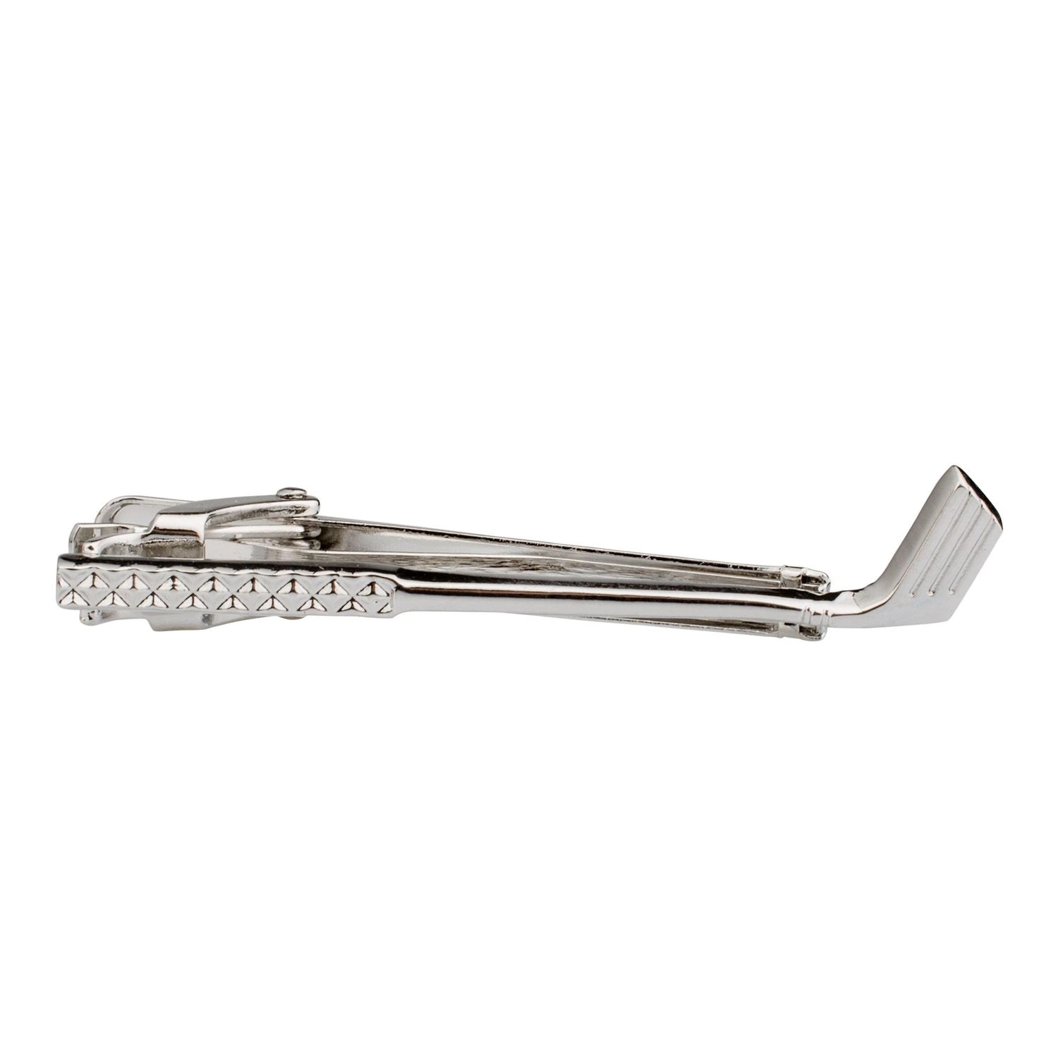 Wedge Silver Golf Stick Tie Bar for Men