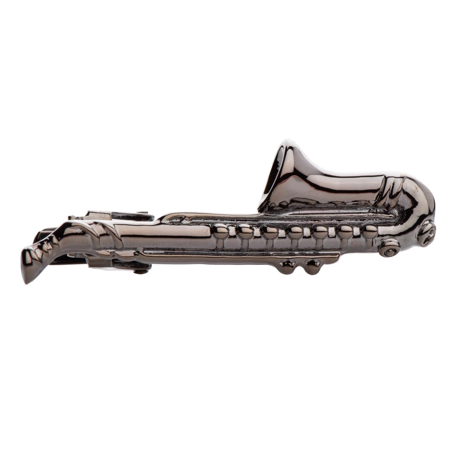 Saxophone Gunmetal Tie Bar for Men