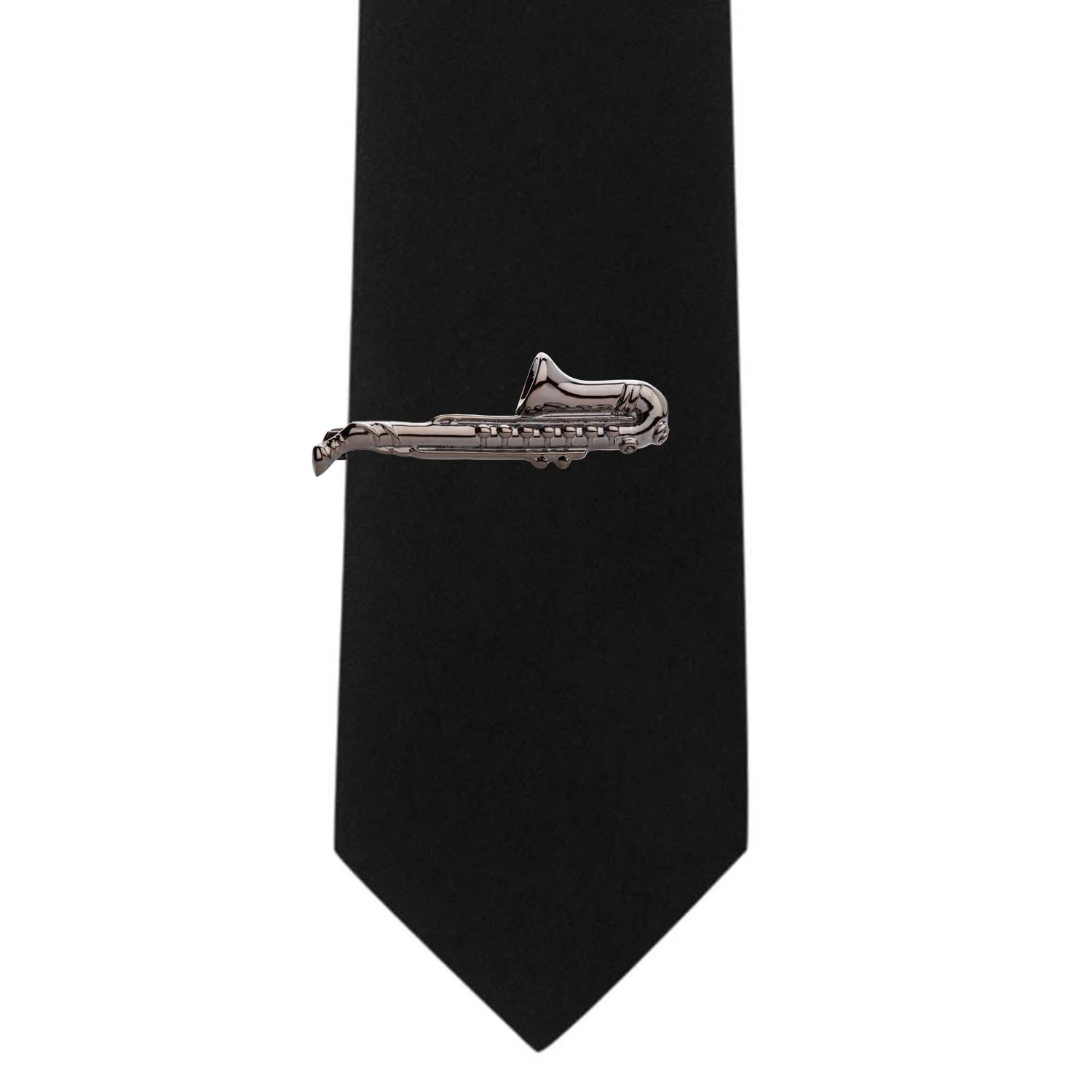 Saxophone Gunmetal Tie Bar for Men
