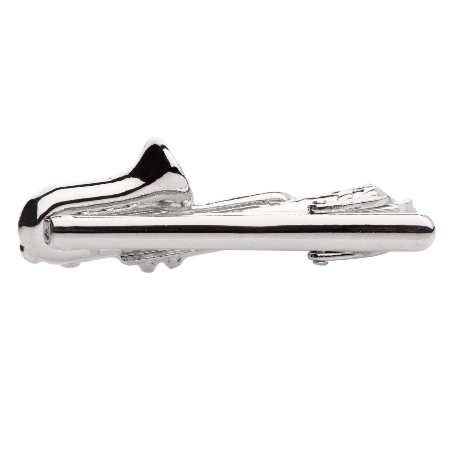 Saxophone Silver Tie Bar for Men