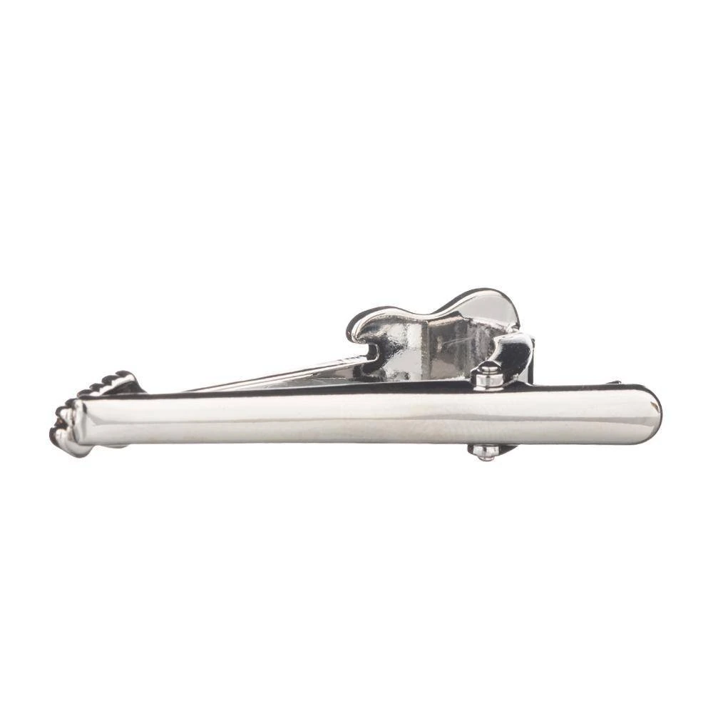 Silver Guitar Tie Bar for Men