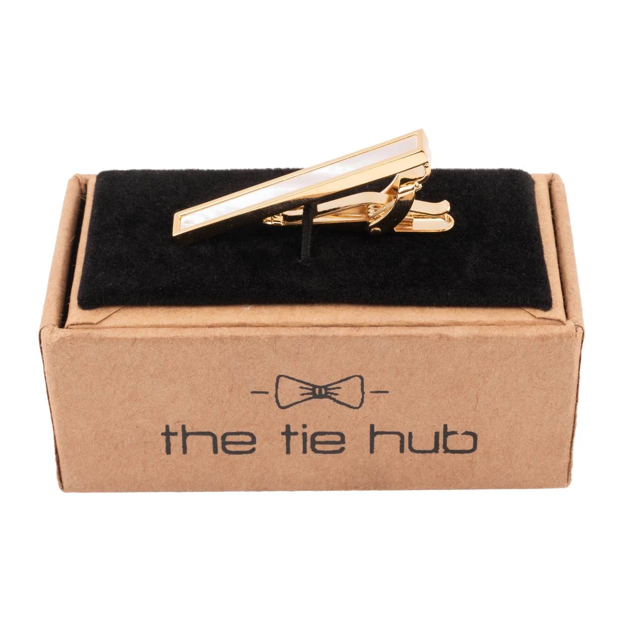 Classic Mother Of Pearl Gold Tie Bar for Men