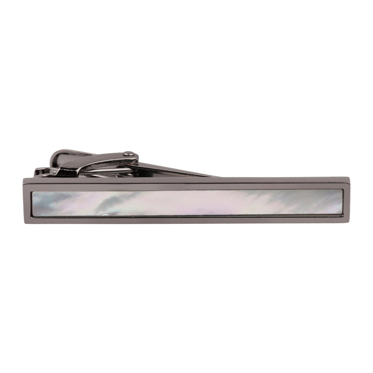 Classic Mother Of Pearl Gunmetal Tie Bar for Men