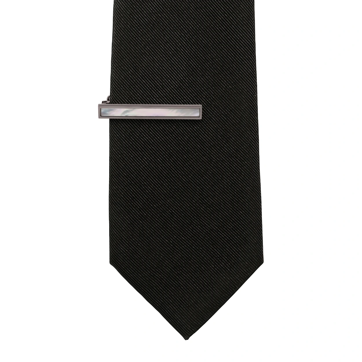 Classic Mother Of Pearl Gunmetal Tie Bar for Men