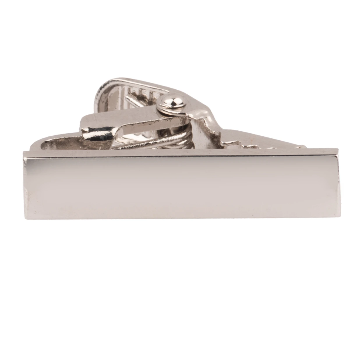 Mini Glossy Silver Tie Bar for Men
