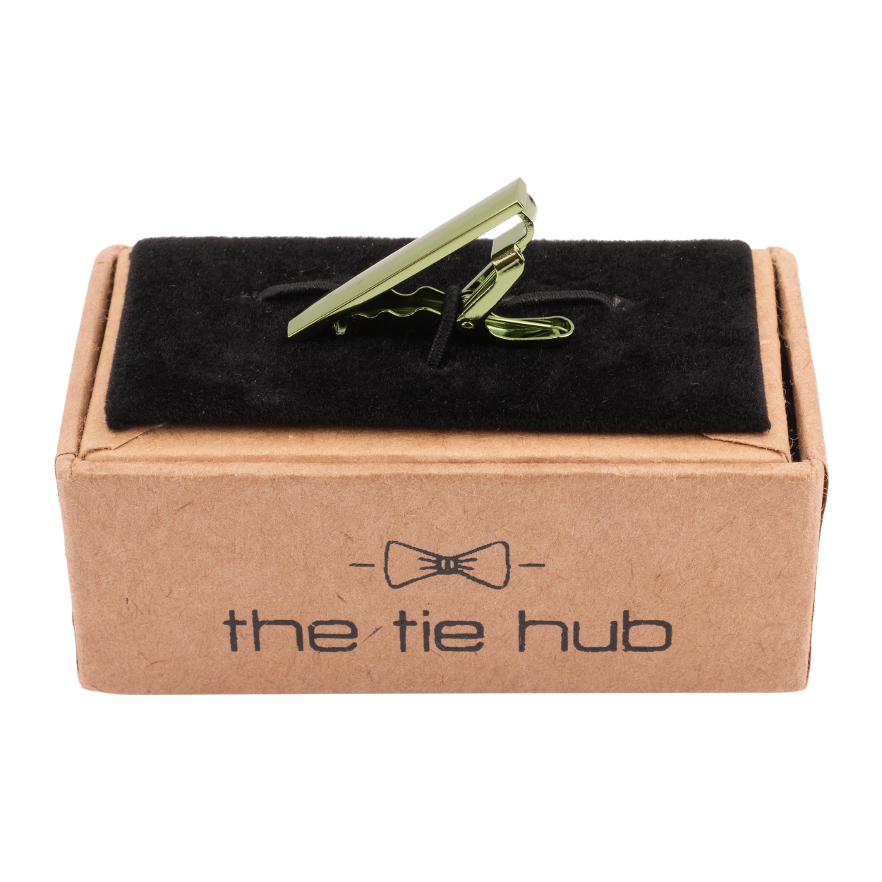 Mini Solid Green Tie Bar for Men