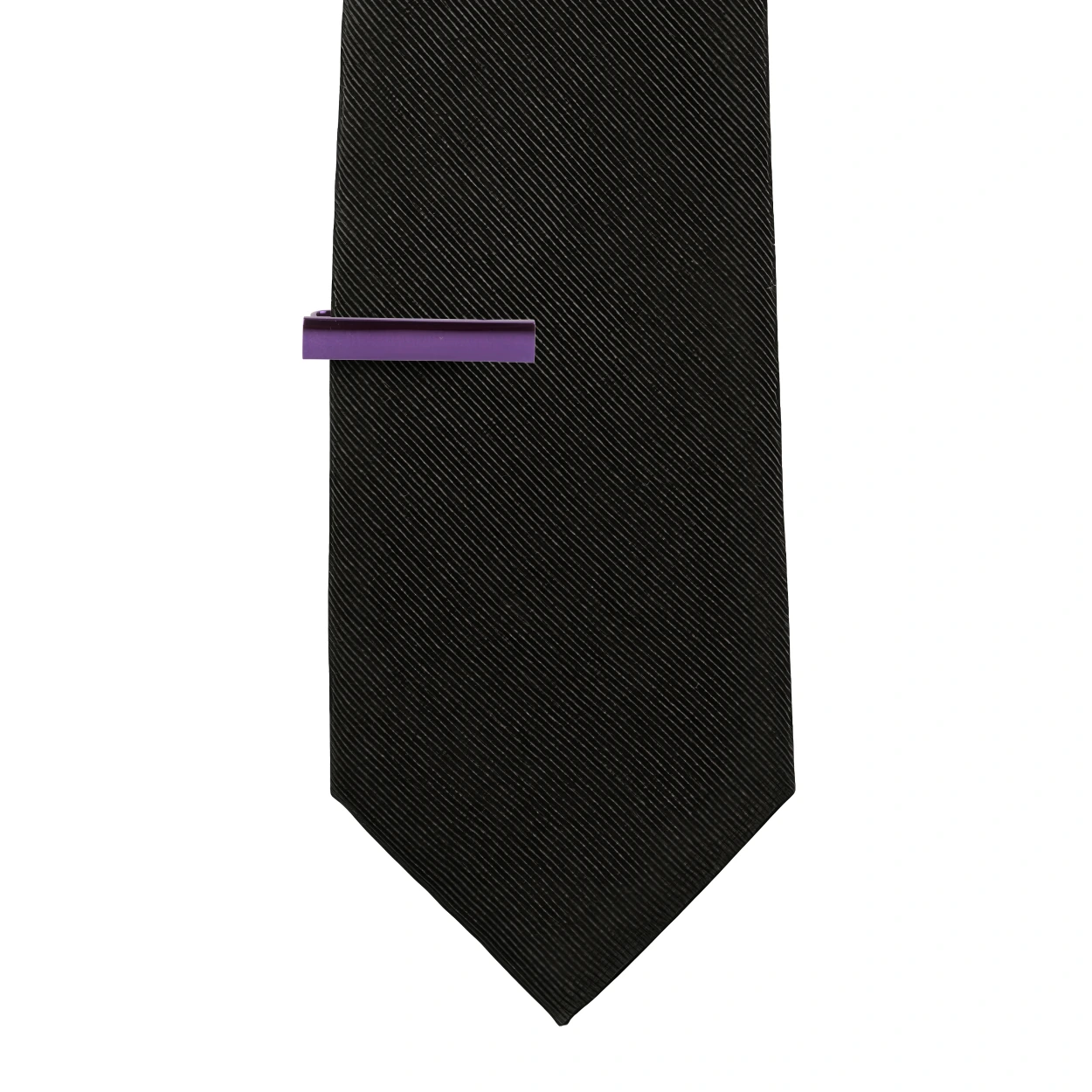 Mini Solid Purple Tie Bar for Men
