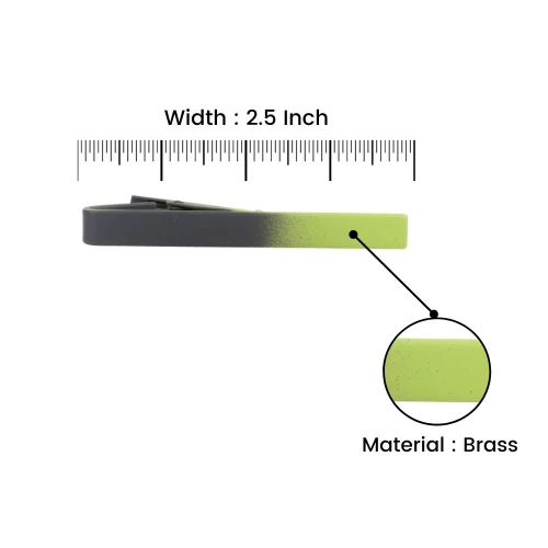 Classic Matt Finishing Green Tie Bar for Men