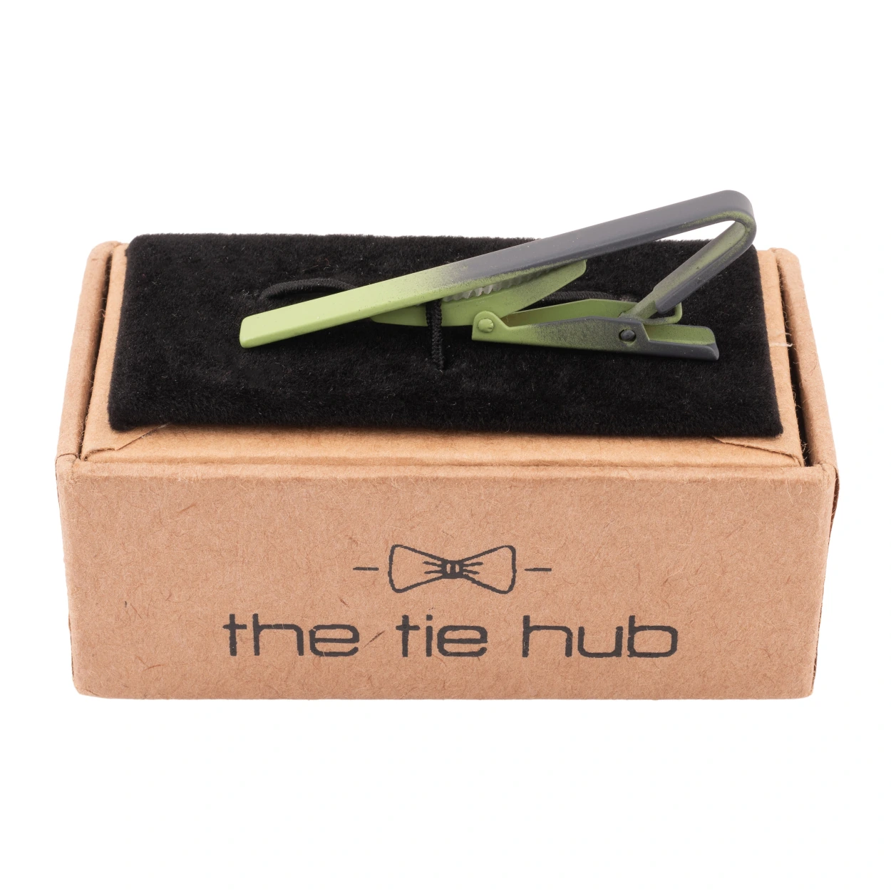 Classic Matt Finishing Green Tie Bar for Men