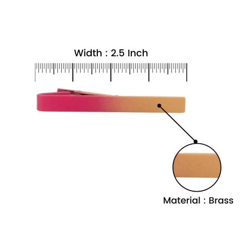Classic Matt Finishing Pink Tie Bar for Men