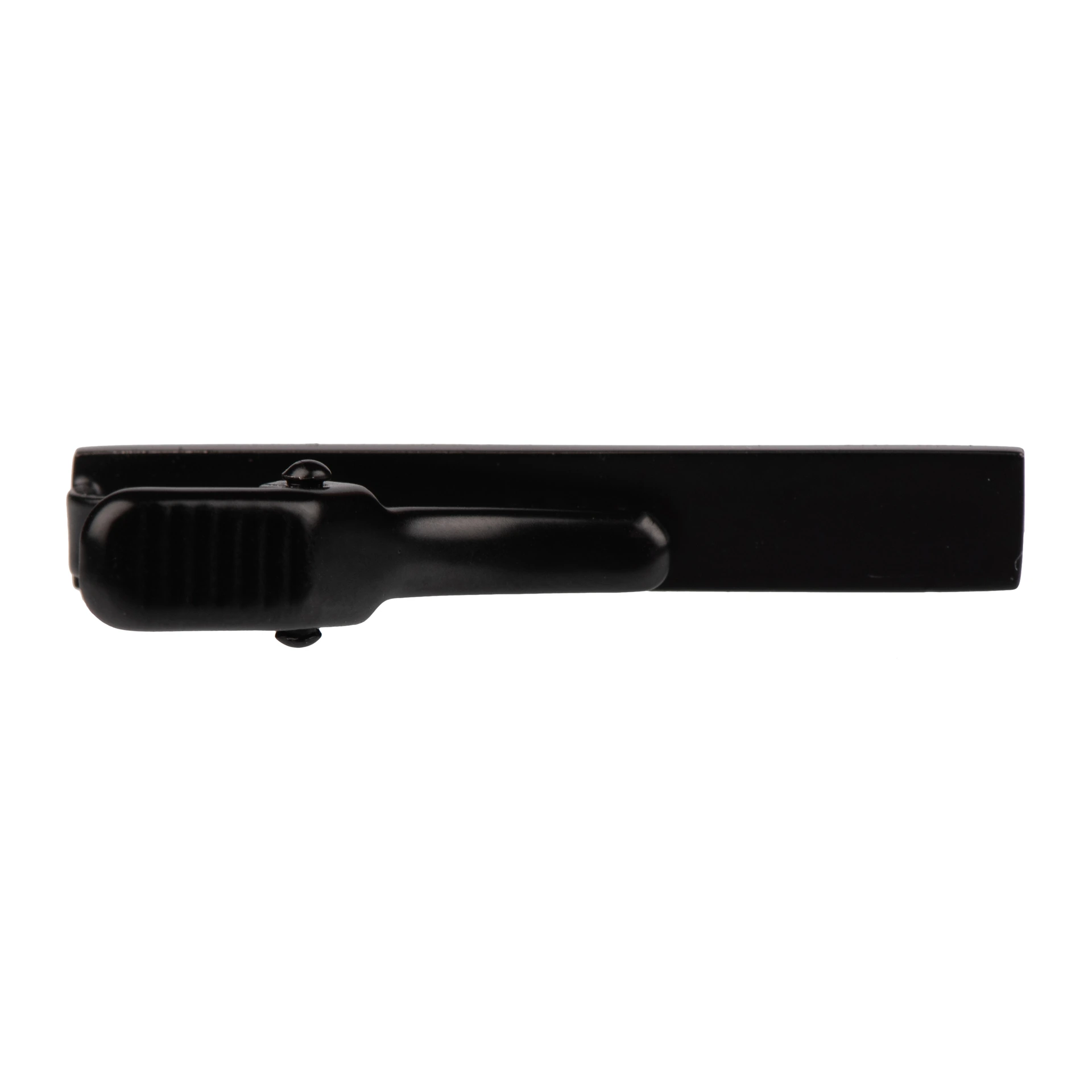 Solid Elegant Black Tie Bar for Men