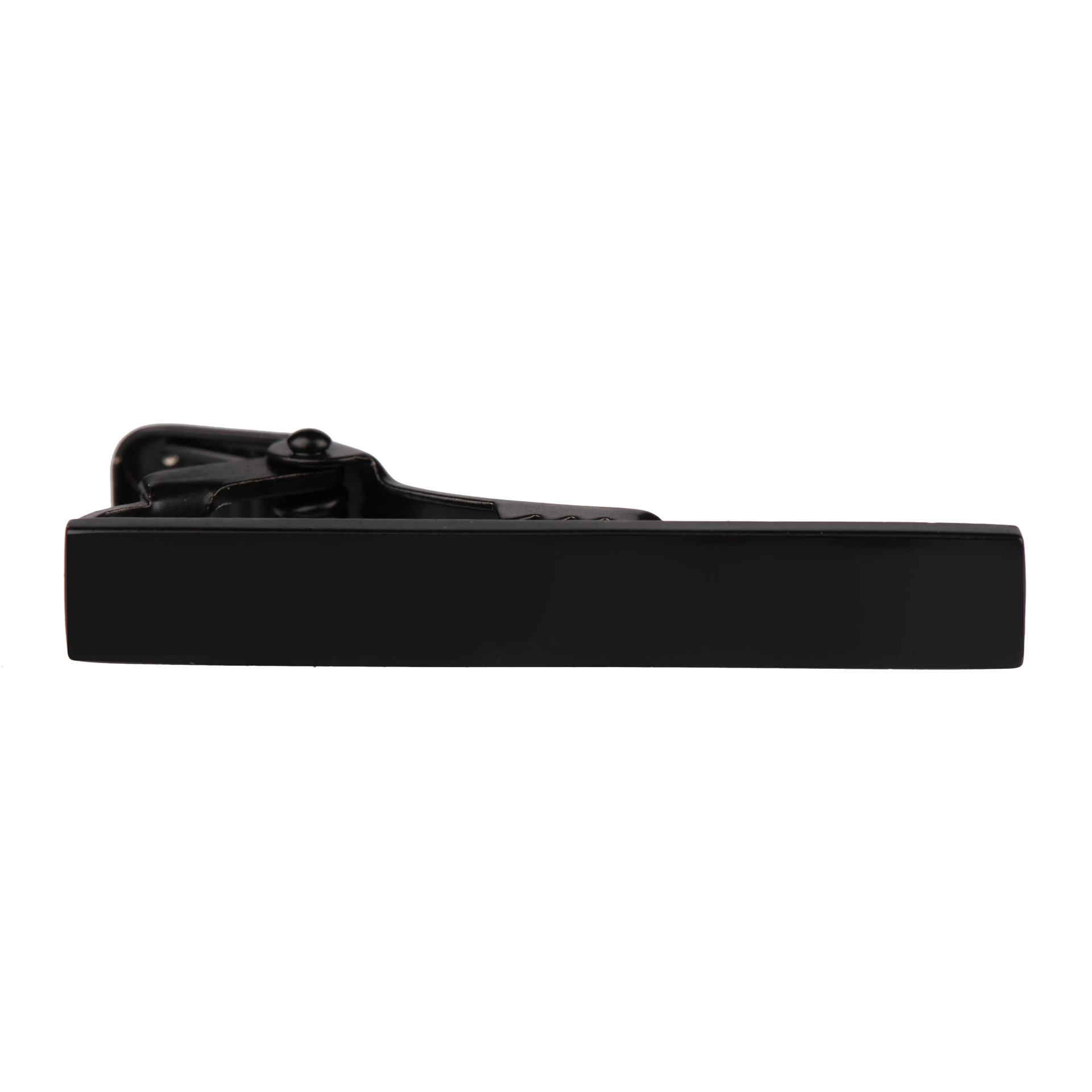 Solid Elegant Black Tie Bar for Men