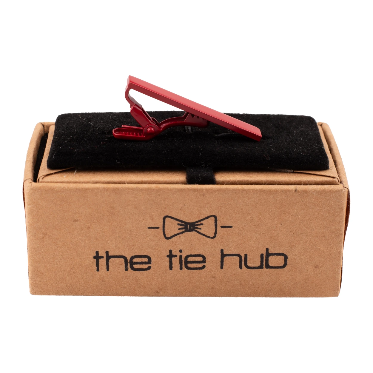 Solid Elegant Red Tie Bar for Men