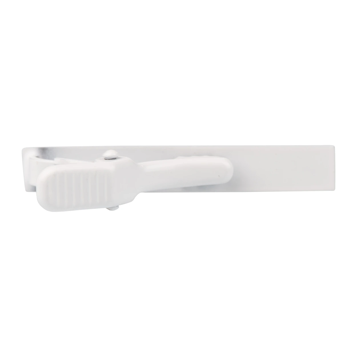 Solid Elegant White Tie Bar for Men