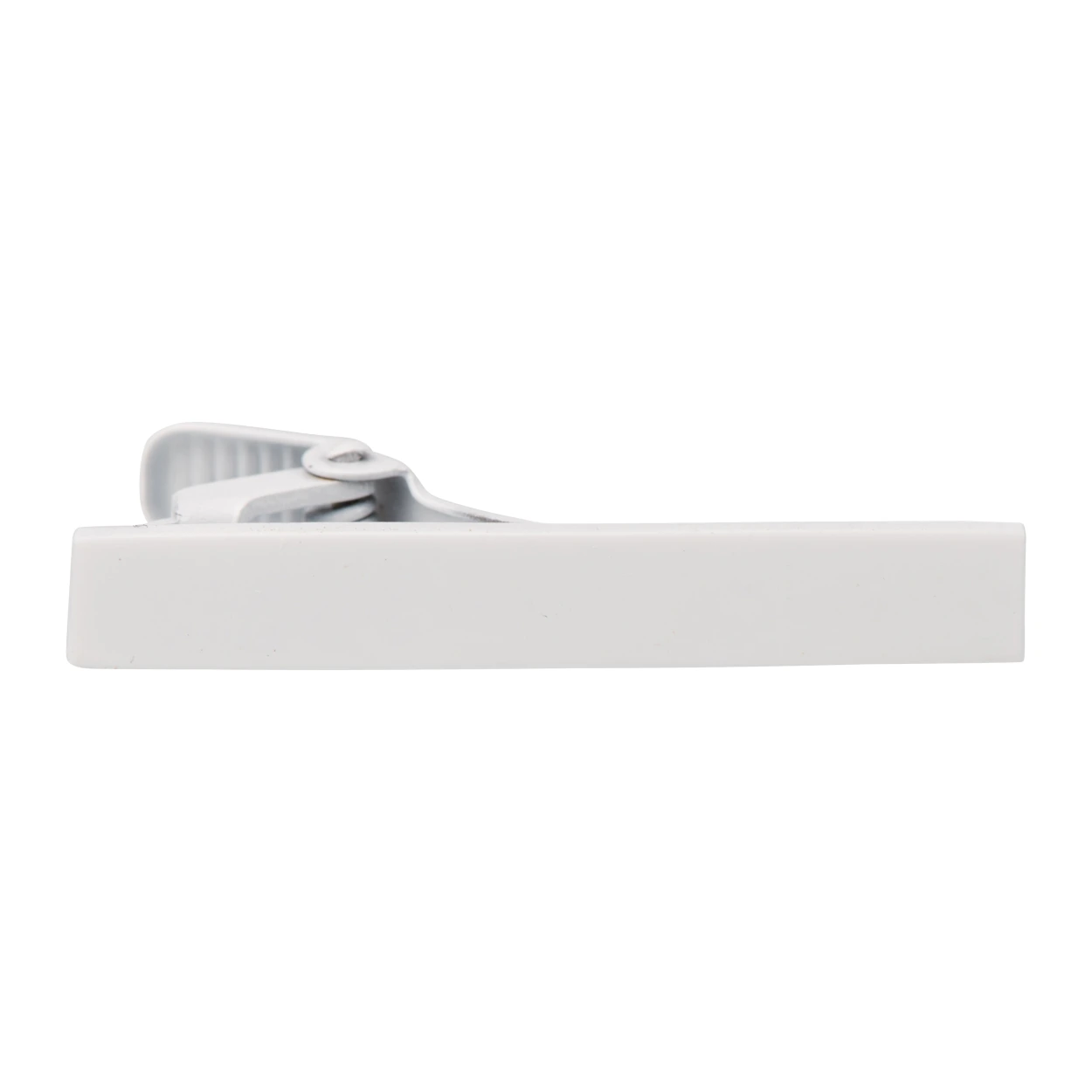 Solid Elegant White Tie Bar for Men