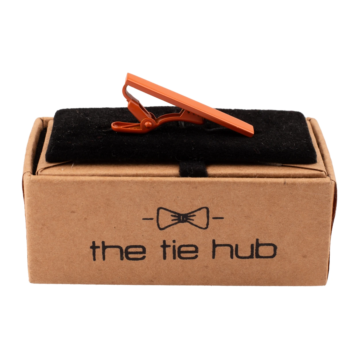 Solid Elegant Orange Tie Bar for Men
