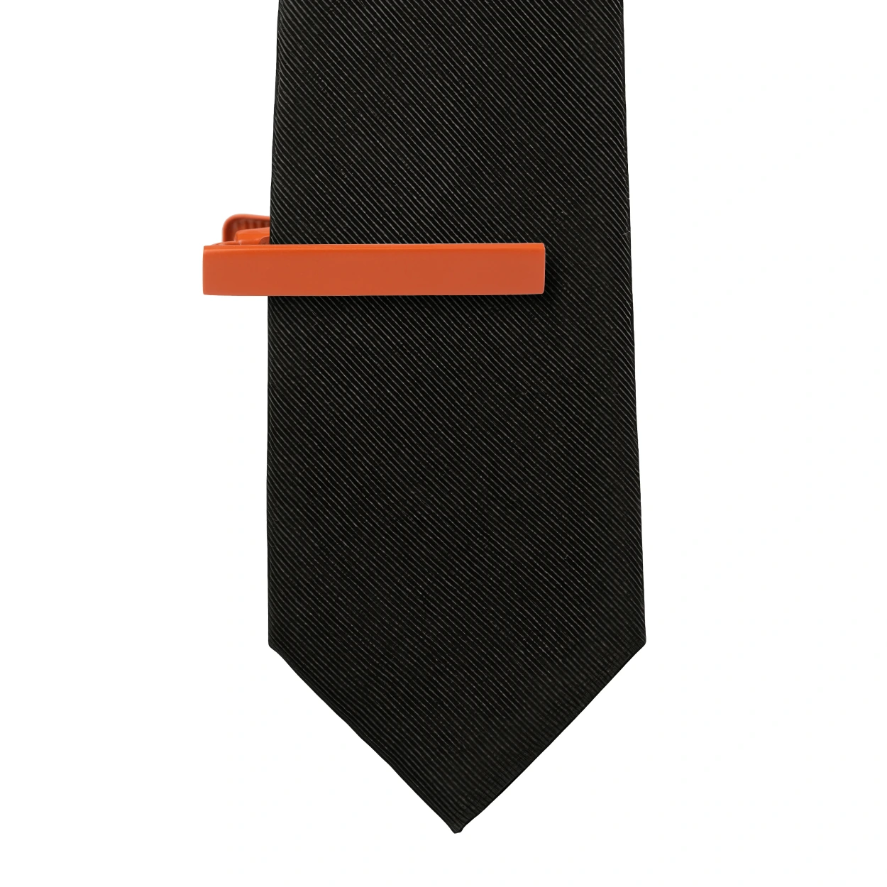 Solid Elegant Orange Tie Bar for Men