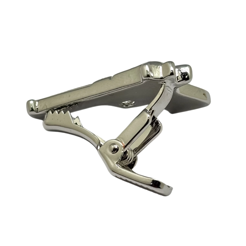 Silver Gun Design Brass Tie Pin for Men for Men