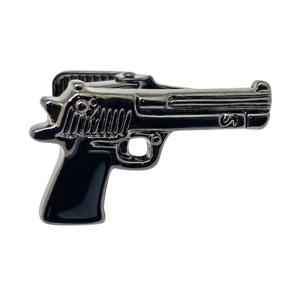 Gunmetal Gun Design Brass Tie Pin for Men for Men