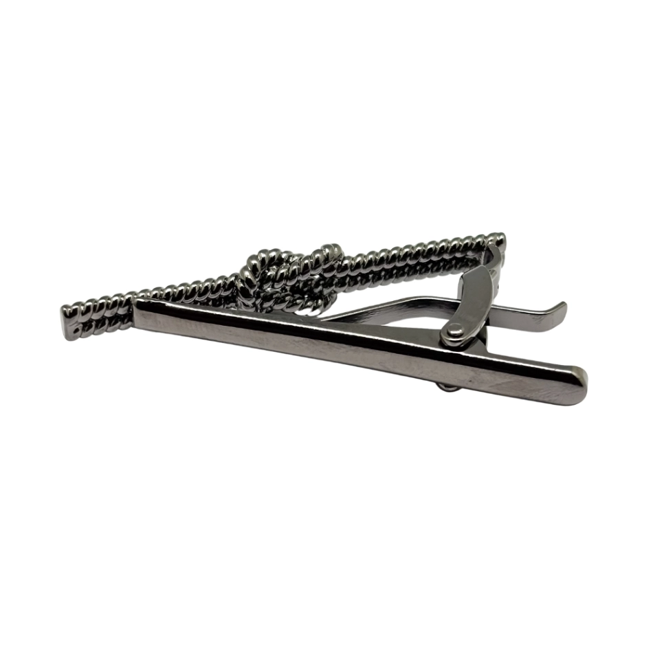 Gunmetal Rope Knot Design Brass Tie Bar for Men for Men