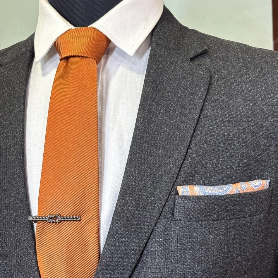 Gunmetal Rope Knot Design Brass Tie Bar for Men for Men
