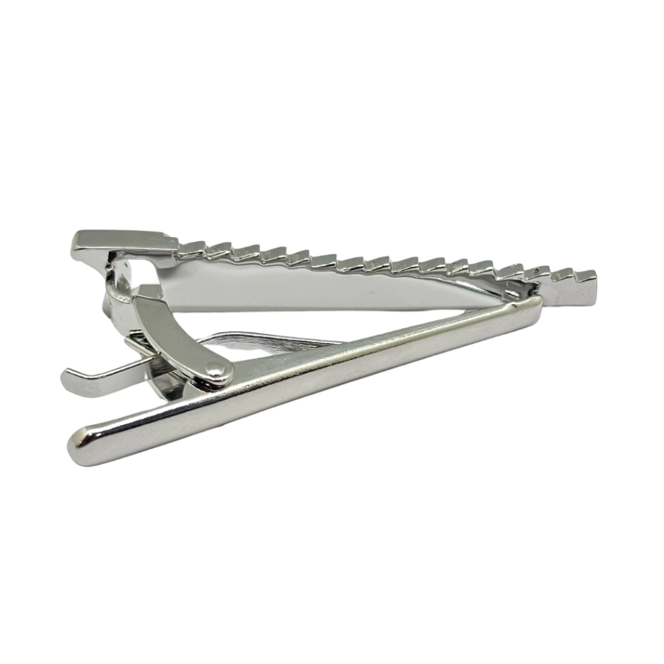 Silver Saw Blade Design Brass Tie Bar for Men for Men
