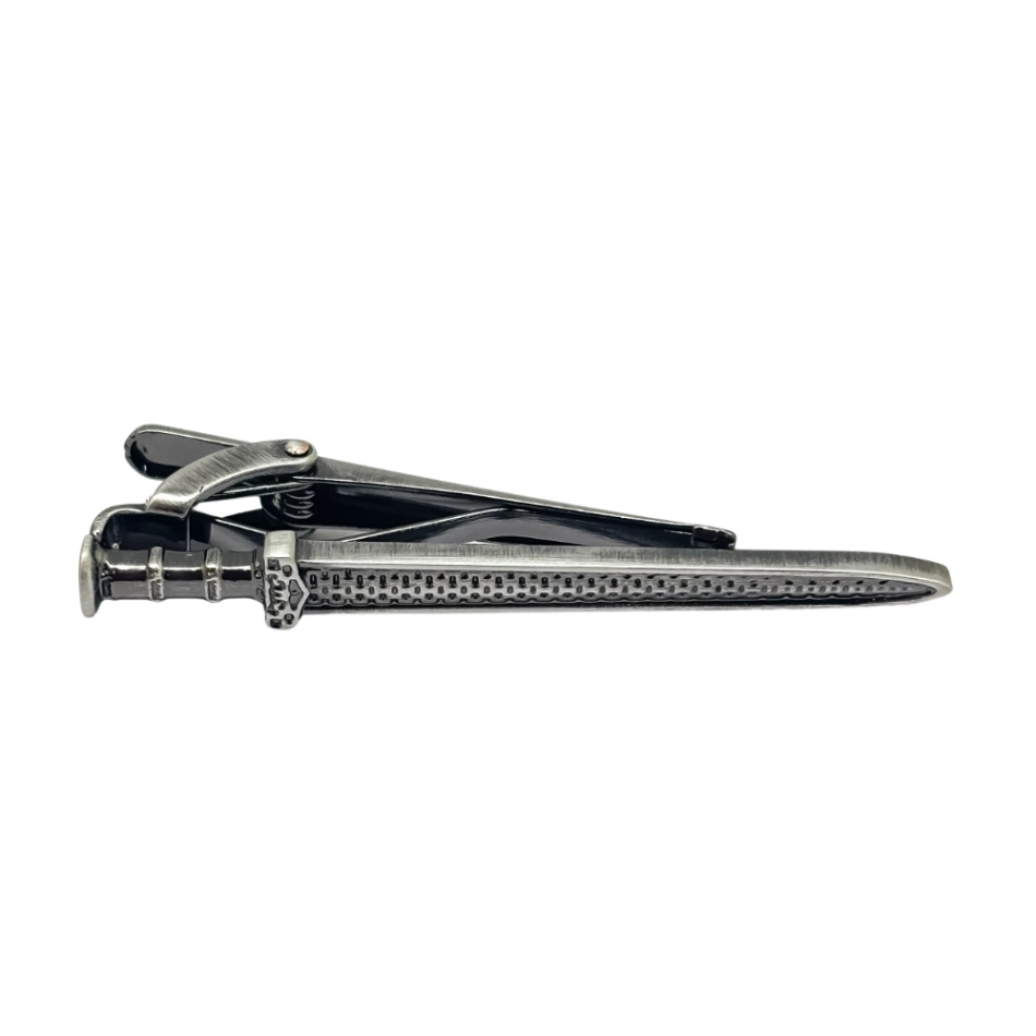 Gunmetal Sword Design Brass Tie Bar for Men for Men