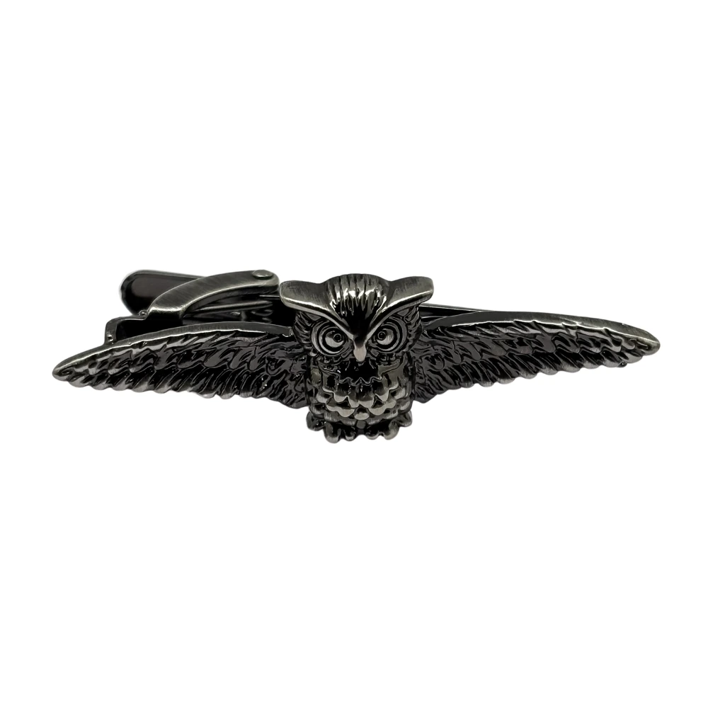 Gunmetal Owl Design Brass Tie Bar for Men for Men