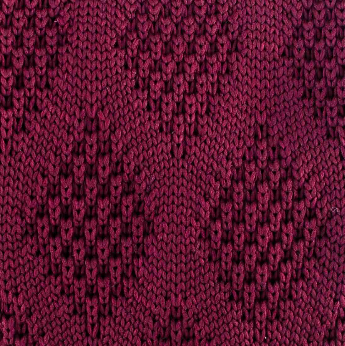 Red Geometric Knitted Necktie for Men