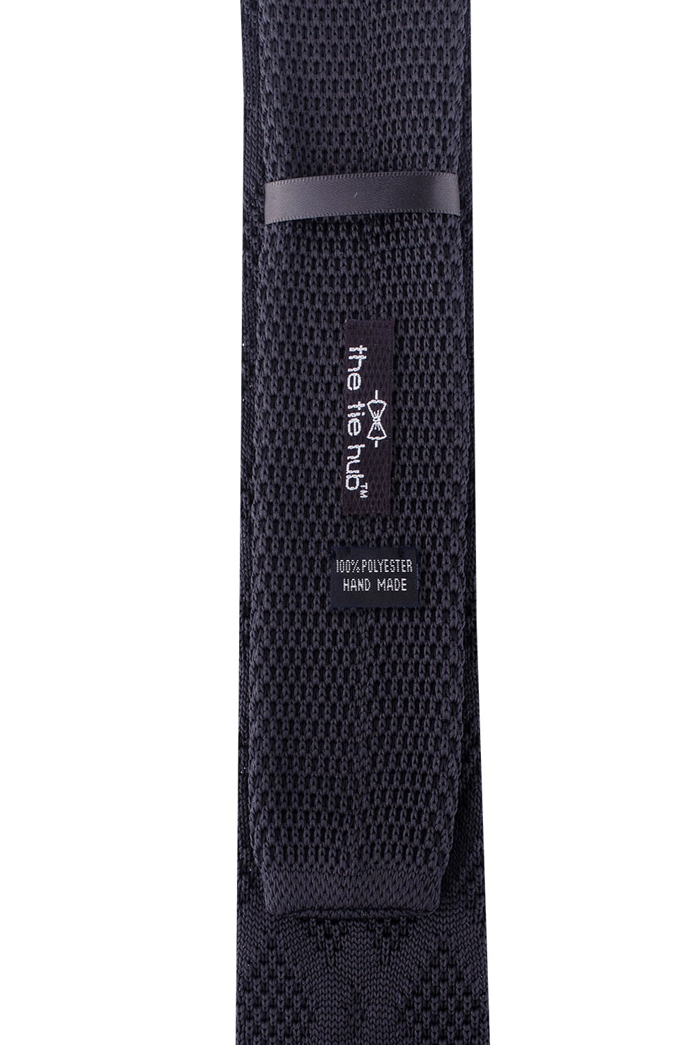 Black Geometric Knitted Necktie for Men