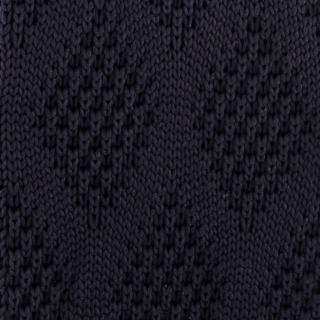 Black Geometric Knitted Necktie for Men