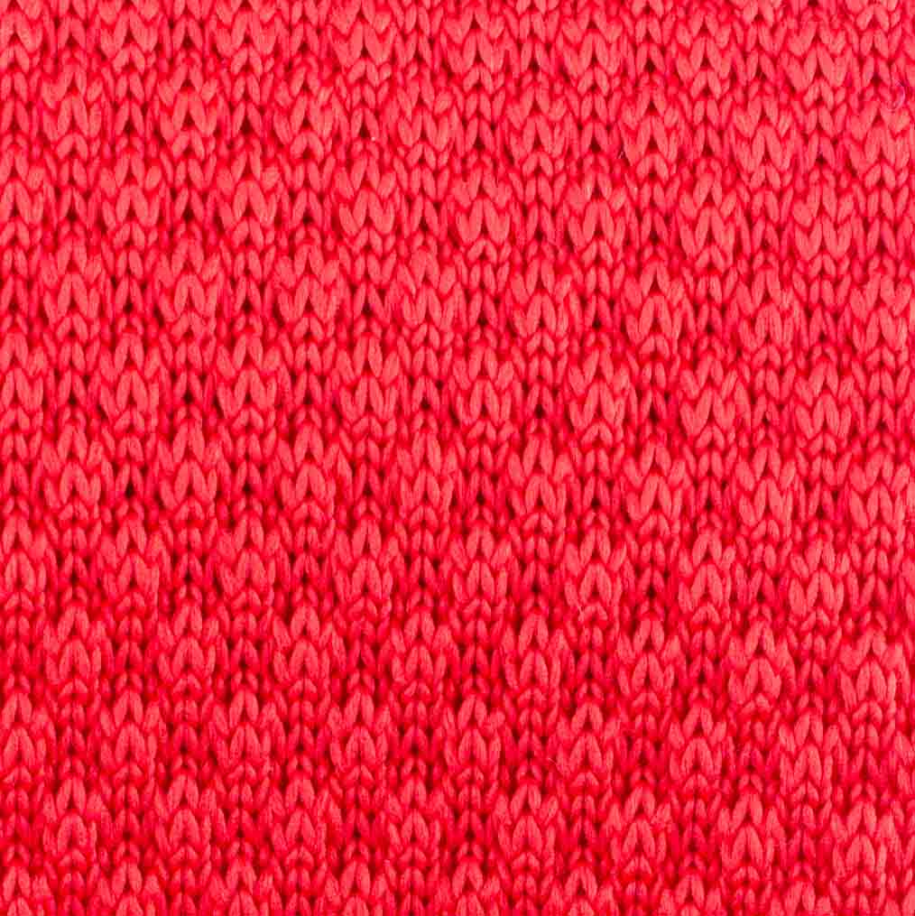 Red Solid Knitted Necktie for Men