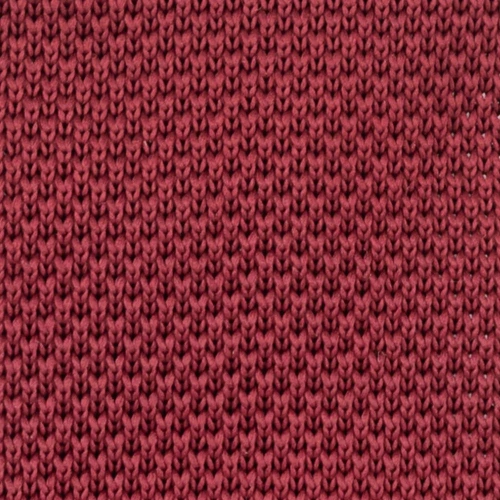 Red Solid Knitted Necktie for Men