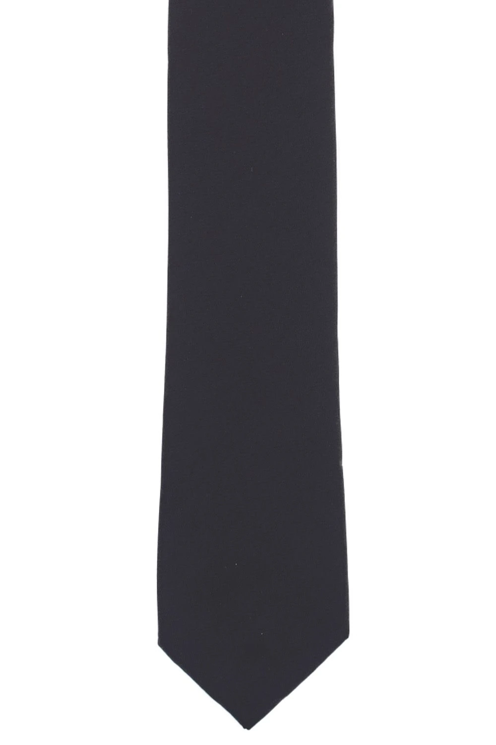 Black Solid Microfiber Necktie for Men