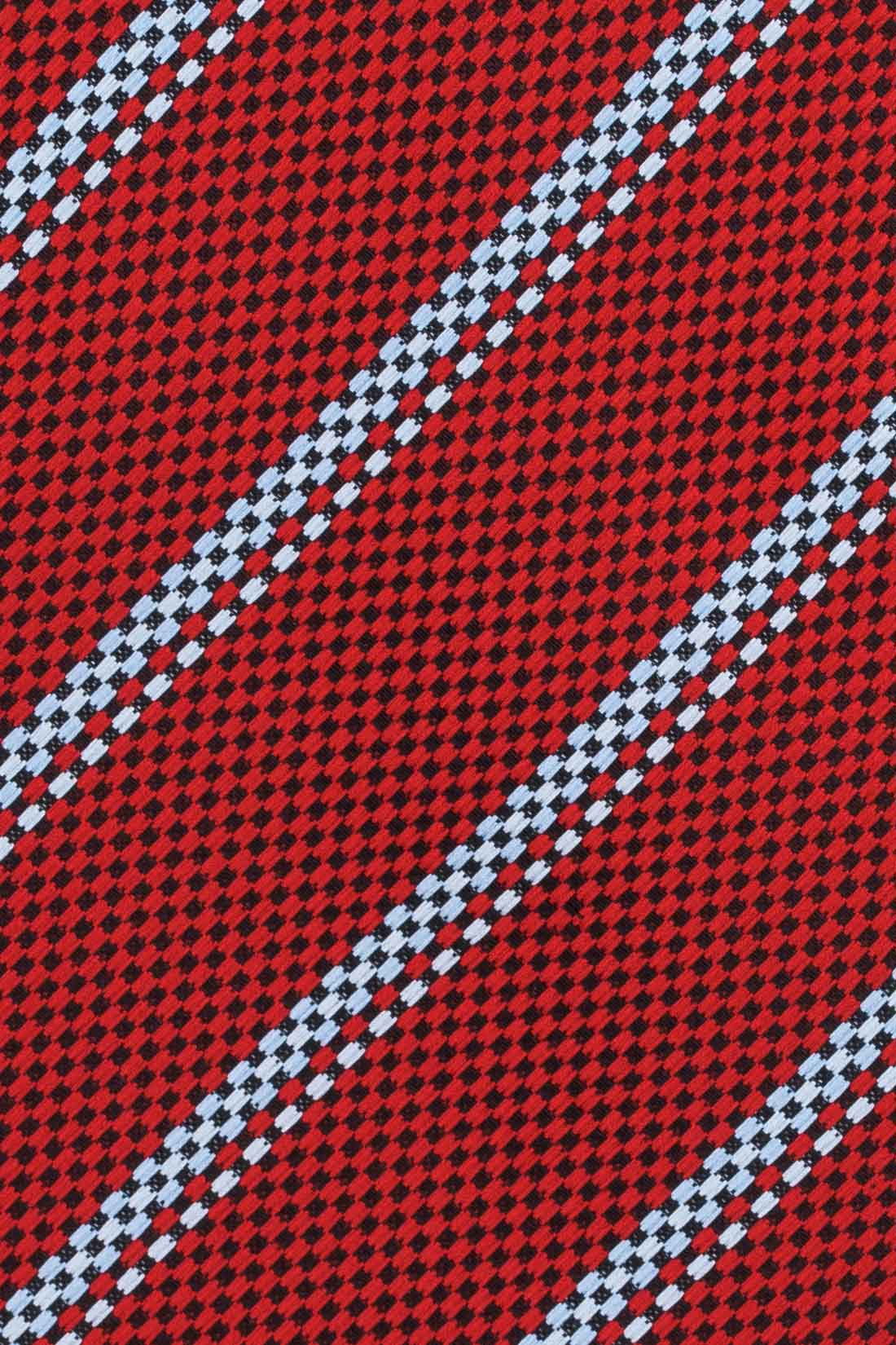 Red Striped Microfiber Necktie for Men