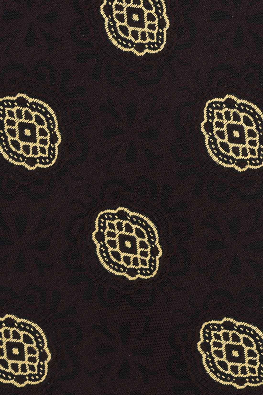 Brown Geometric Microfiber Necktie for Men