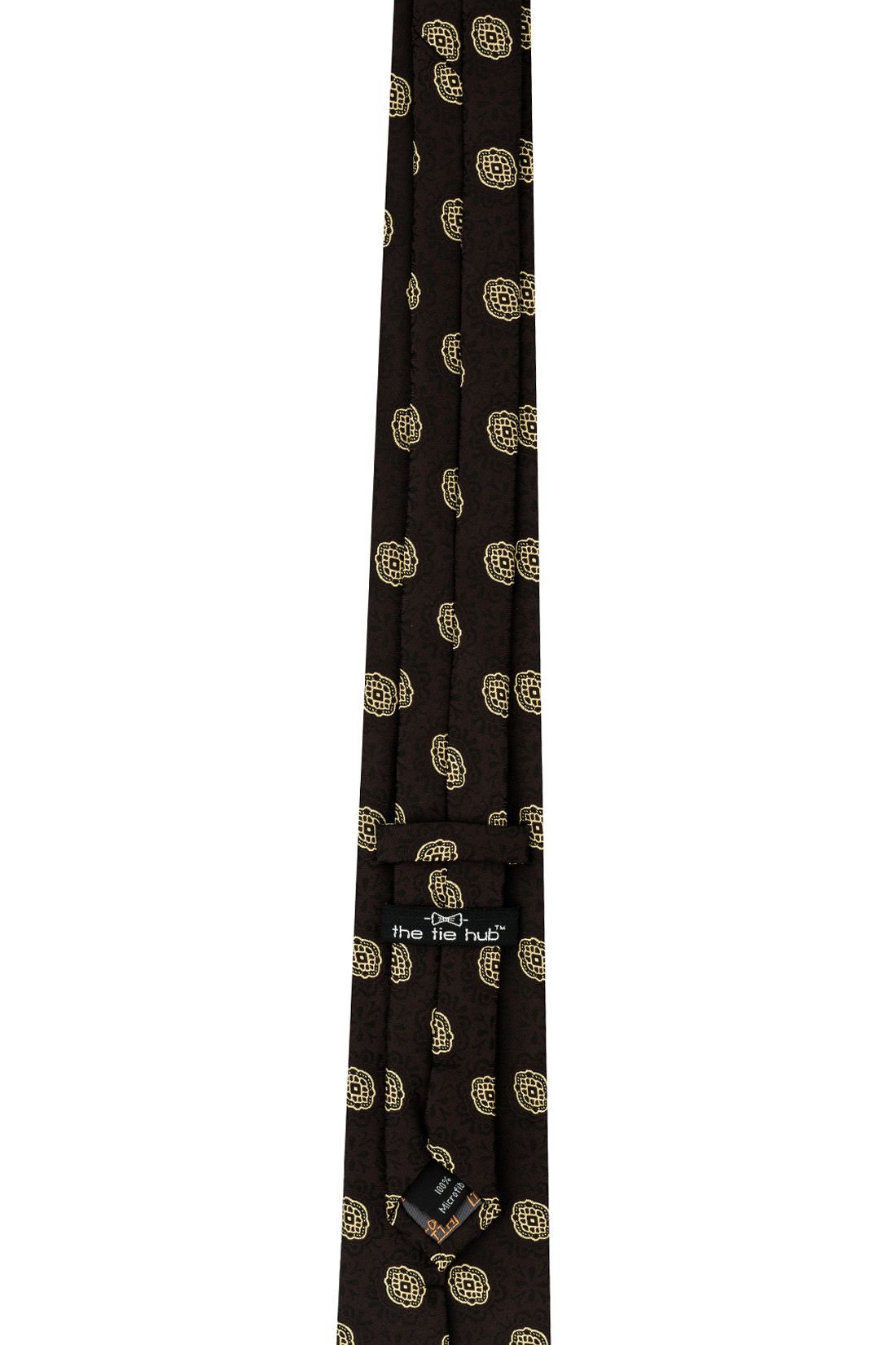 Brown Geometric Microfiber Necktie for Men